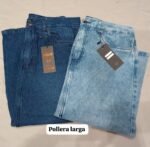 POLLERA LARGA CON TAJO AZUL NEVADA - Imagen 4