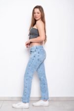 JEAN RECTO RIGIDO CELESTE NEVADO - Imagen 2