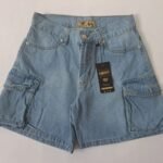 SHORT ANCHO CARGO CELESTE