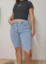 BERMUDA CELESTE NEVADA ELASTIZADO