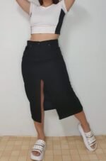 POLLERA LARGA CON TAJO NEGRO - Imagen 3