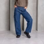JEAN CARGO WIDE AZUL